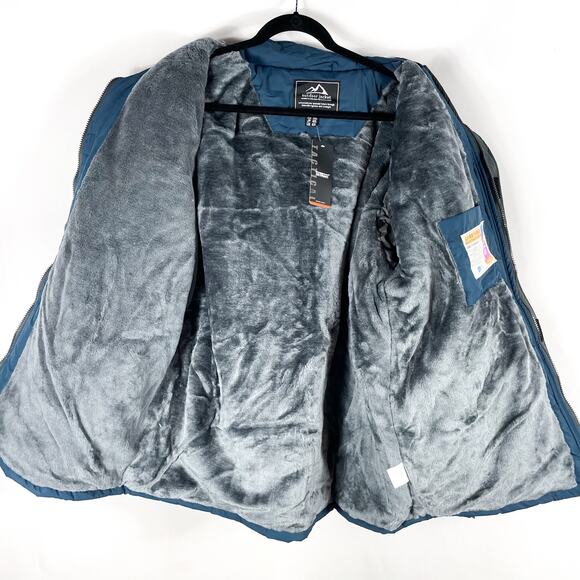 Tacvasen Colorblock Jacket Blue Gray Full Zip Waterproof Fleece Lined 2XL Men's - Picture 12 of 13